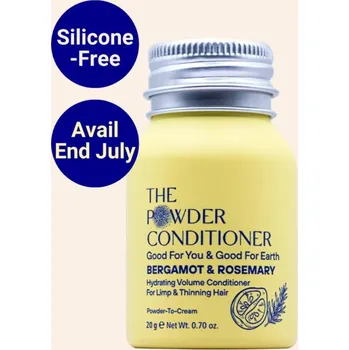 The POWDER SHAMPOO Hydrating Volume Conditioner For Fine, Dry & Thinning Hair Bergamot & Rosemary 20g MINI láhev
