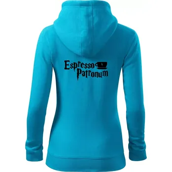 Dámská mikina Harry - Espresso Patronum - Dámská mikina trendy zipper s kapucí - L ( Světlý tyrkys )