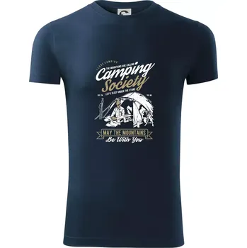 Pánská móda Camping Society - Viper FIT - Pánské zůžené tričko - M ( Námořní modrá (velmi tmavá - téměř černá) )