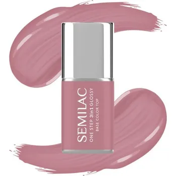 Přípravek na nehty Lak na nehty 3v1 Semilac One Step, odstín Earth Pink S201, 7 ml