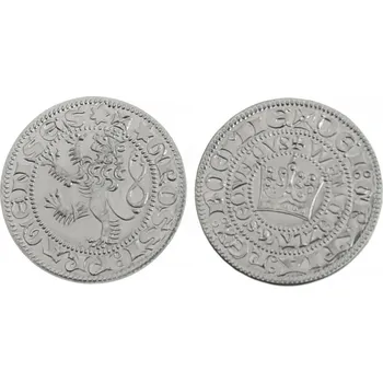 Mincovna Dukát Pražský groš Václava II., replika historické mince (hliník, 25,8 mm) 1.3 g