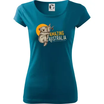 Dámské oblečení Amazing Australia koala - Dámské triko Pure - 3XL ( Petrolejová )