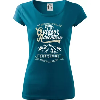 Dámské tričko Outdoor Adventure back to nature - Dámské triko Pure - XS ( Petrolejová )