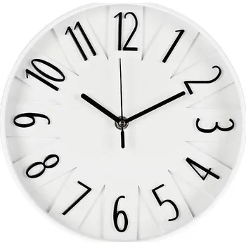 Hodiny SEGNALE Hodiny nástěnné s 3D čísly 25 cm bílá KO-837000700bila