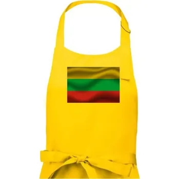 Kuchyňská zástěra Litva vlajka obdélník - Dámská zástěra na vaření - Univerzální velikost ( Žlutá )