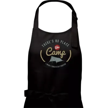 Kuchyňská zástěra Camp place - Dámská zástěra na vaření - Univerzální velikost ( Černá )