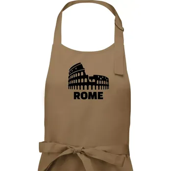 Kuchyňská zástěra Italy Koloseum Rome - Dámská zástěra na vaření - Univerzální velikost ( Cappuccino )