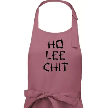 Kuchyňská zástěra Ho lee chit - Pánská zástěra na vaření - Univerzální velikost ( Starorůžová )
