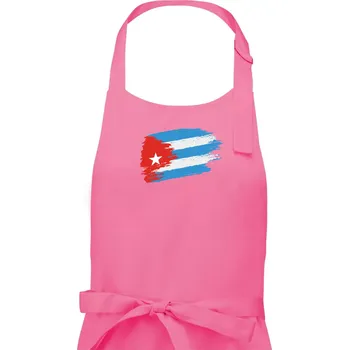 Kuchyňská zástěra Kuba vlajka - Dámská zástěra na vaření - Univerzální velikost ( Růžová )