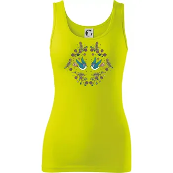 Dámské tričko Volní ptáčci - Dámské tílko - S ( Limetková )