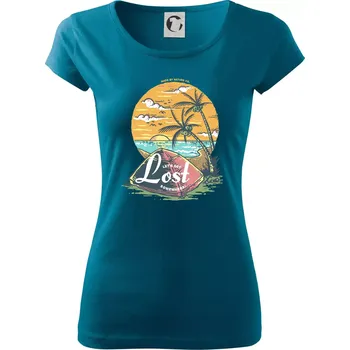 Dámské oblečení Beach camping get lost somewhere - Dámské triko Pure - 3XL ( Petrolejová )