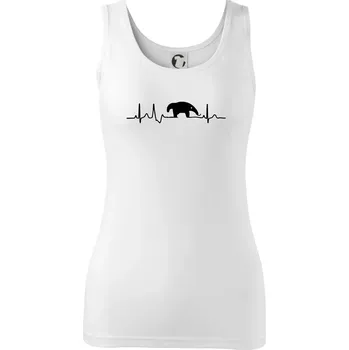 Dámské tričko Mravenečník EKG - Dámské tílko - S ( Bílá )