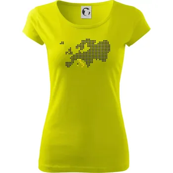 Dámské tričko Mapa evropy - Itálie - Dámské triko Pure - M ( Limetková )