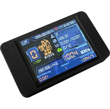 Integrovaný obvod NMMiner V2 SOLO BTC miner – 1000KH/s, ESP32, Wi-Fi, 2.8&quot; displej, černý