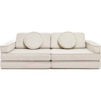 Pohovka Hrací pohovka a bunkr Premium Manšestr Vanilla Shappy - Play Sofa Original Corduroy