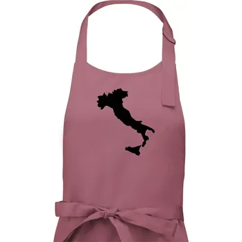 Kuchyňská zástěra Itálie obrys - Dámská zástěra na vaření - Univerzální velikost ( Starorůžová )