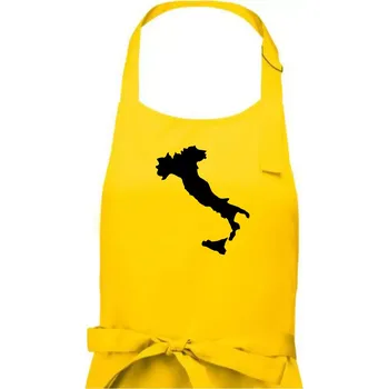 Kuchyňská zástěra Itálie obrys - Pánská zástěra na vaření - Univerzální velikost ( Žlutá )