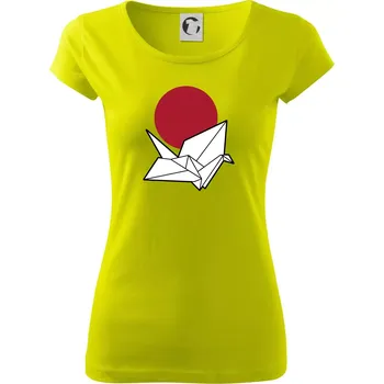 Japan culture - origami - Dámské triko Pure - S ( Limetková )