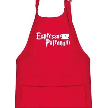 Kuchyňská zástěra Harry - Espresso Patronum - Dětská zástěra na vaření - Univerzální velikost ( Červená )