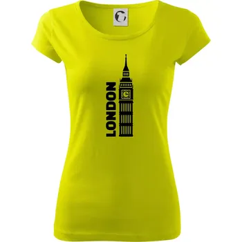 London věž - Dámské triko Pure - M ( Limetková )