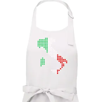 Kuchyňská zástěra Itálie obrys vlajka - Dámská zástěra na vaření - Univerzální velikost ( Bílá )