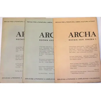 Časopis Archa č. 1-3/1941, ročník XXIX.