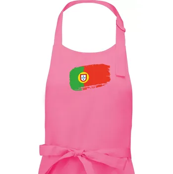 Kuchyňská zástěra Portugalsko vlajka - Pánská zástěra na vaření - Univerzální velikost ( Růžová )
