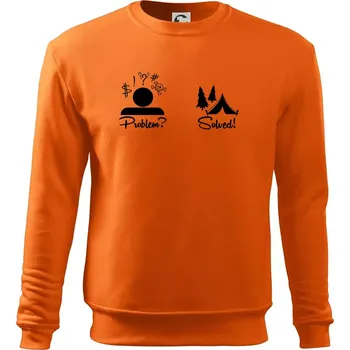 Pánská mikina Problem? Solved! - Kempování - Mikina Essential pánská - M ( Oranžová )
