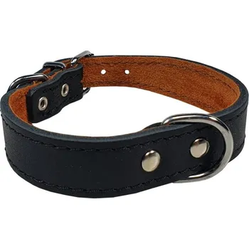 Obojek pro psa BAFPET Kožený obojek FIDO černý Barva: Tmavě hnědá, Velikost: L
