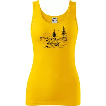 Dámské tričko Medvěd hory - Dámské tílko - M ( Žlutá )