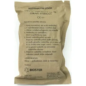 Obvaz kapesní OKAP vz.90 (Originální kapesní tlakový obvaz používaný Českou a Slovenskou Armádou, OKAP vz.90)