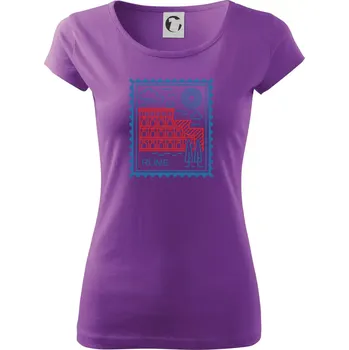 Dámské tričko Řím známka jednoduchá - Dámské triko Pure - XS ( Fialová )