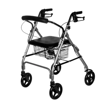 Chodítko pro seniory REHA FUND Chodítko čtyřkolové se zádovou opěrkou