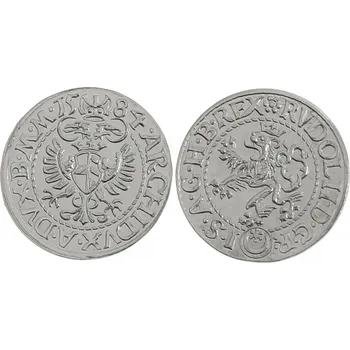 Mincovna Dukát Bílý groš Rudolfa II. 1584, replika historické mince (hliník, 23,5 mm)