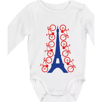 Kojenecký body Cyclo Paris - Body kojenecké s dlouhým rukávem - Dlouhý r. do 3 měs ( Bílá )
