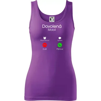 Dámské tričko Dovolená volá - Dámské tílko - 2XL ( Fialová )