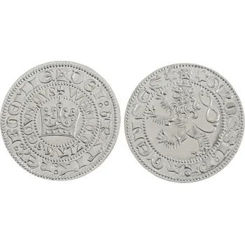 Mincovna Dukát Pražský groš Václava II. – replika středověké mince (cínová slitina, 27 mm)