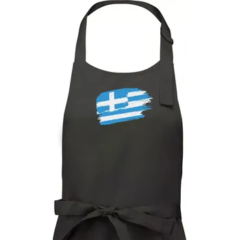 Kuchyňská zástěra Řecko vlajka - Pánská zástěra na vaření - Univerzální velikost ( Dřevěné uhlí )