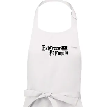 Kuchyňská zástěra Harry - Espresso Patronum - Dámská zástěra na vaření - Univerzální velikost ( Bílá )
