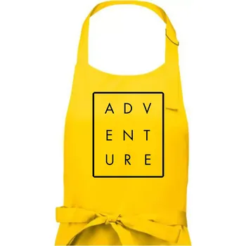 Kuchyňská zástěra Adventure obdelník - Dámská zástěra na vaření - Univerzální velikost ( Žlutá )