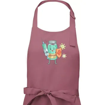 Kuchyňská zástěra Cartoon vaccine - Pánská zástěra na vaření - Univerzální velikost ( Starorůžová )