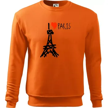Pánská mikina I love Paris - Mikina Essential pánská - S ( Oranžová )