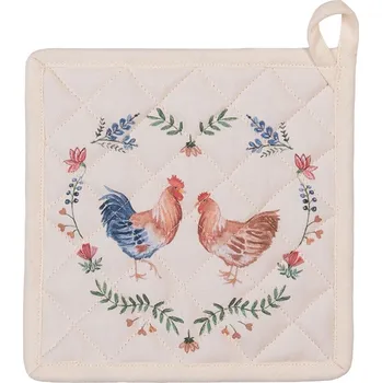 Chňapka Clayre & Eef - Podložka nebo chňapka CHICKEN AND ROOSTER CAR45