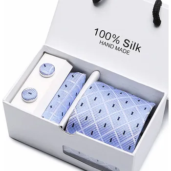 Kravata Dárková sada kravata, kapesníček a manžetové knoflíčky SB16