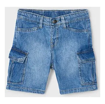 Chlapecké kraťasy dětské riflové cargo kraťasy Mayoral 3229-97 velikost 116