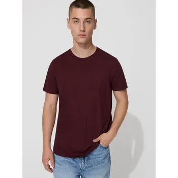 Pánská móda Hladké tričko basic - S - House - kaštanové - 151GT-83M