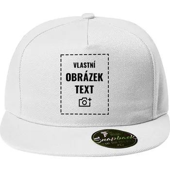 Kšiltovka Kšiltovka snapback s vlastním potiskem, Barva Bílá, Velikost 20,5×11 cm , Canvas Kšiltovka snapback Bezvatriko.cz