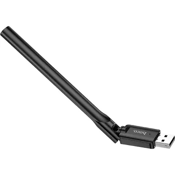 Síťová karta HOCO bezdrátová síťová karta s externí anténou USB Wifi4 HI32 černá