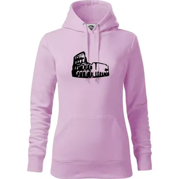 Dámská mikina Itálie Koloseum - Mikina dámská Cape s kapucí - S ( Orchid )