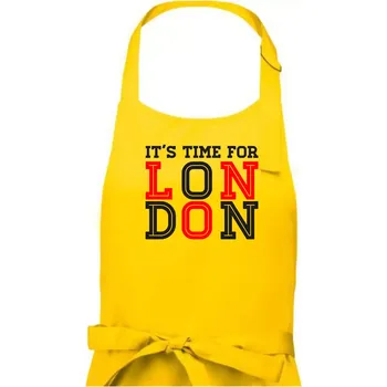 Kuchyňská zástěra Its time for LONDON - Pánská zástěra na vaření - Univerzální velikost ( Žlutá )